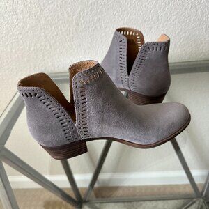 Gray Suede Booties-Size 7.5